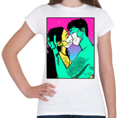 PRINTFASHION Mask kiss - Női póló - Fehér