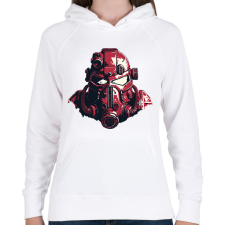 PRINTFASHION Mask - Női kapucnis pulóver - Fehér női pulóver, kardigán