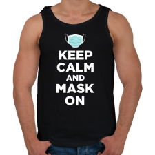 PRINTFASHION Mask on!  - Férfi atléta - Fekete atléta, trikó