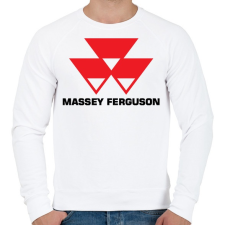 PRINTFASHION Massey-Ferguson - Férfi pulóver - Fehér férfi pulóver, kardigán
