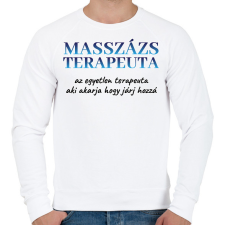 PRINTFASHION Masszázs teraputa - Férfi pulóver - Fehér férfi pulóver, kardigán