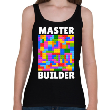 PRINTFASHION Master Builder - Női atléta - Fekete női trikó