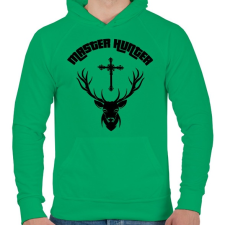 PRINTFASHION MASTER HUNTER - Férfi kapucnis pulóver - Zöld férfi pulóver, kardigán