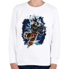 PRINTFASHION Mastered Goku - Gyerek pulóver - Fehér gyerek pulóver, kardigán