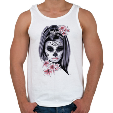 PRINTFASHION Maszk - Férfi atléta - Fehér atléta, trikó