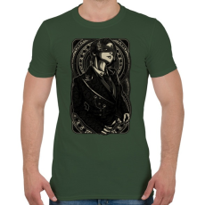 PRINTFASHION Maszkos  - Férfi póló - Katonazöld