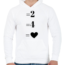 PRINTFASHION Matek páros minta - Férfi kapucnis pulóver - Fehér női pulóver, kardigán