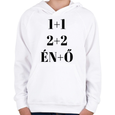 PRINTFASHION Matek páros minta - Gyerek kapucnis pulóver - Fehér gyerek pulóver, kardigán