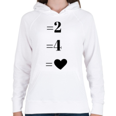 PRINTFASHION Matek páros minta - Női kapucnis pulóver - Fehér