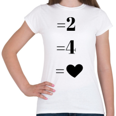 PRINTFASHION Matek páros minta - Női póló - Fehér