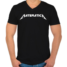 PRINTFASHION MatematicA - Férfi V-nyakú póló - Fekete