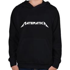 PRINTFASHION MatematicA - Gyerek kapucnis pulóver - Fekete