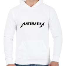 PRINTFASHION Matematika metallica póló - Férfi kapucnis pulóver - Fehér férfi pulóver, kardigán
