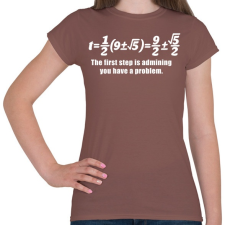 PRINTFASHION Math - Női póló - Mogyoróbarna női póló