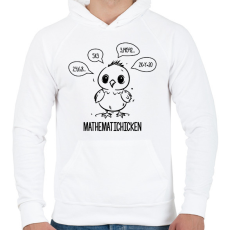 PRINTFASHION Mathematichicken - Férfi kapucnis pulóver - Fehér