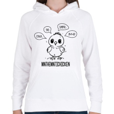 PRINTFASHION Mathematichicken - Női kapucnis pulóver - Fehér