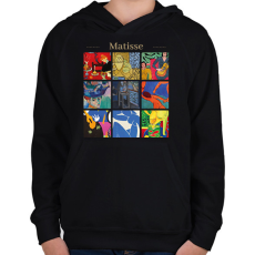 PRINTFASHION Matisse - részletek - Gyerek kapucnis pulóver - Fekete