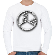PRINTFASHION matt rovás logo - Férfi pulóver - Fehér