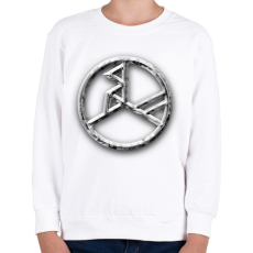 PRINTFASHION matt rovás logo - Gyerek pulóver - Fehér