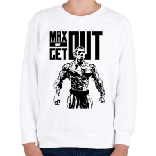 PRINTFASHION Max or Get out - Gyerek pulóver - Fehér gyerek pulóver, kardigán