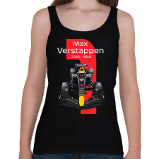PRINTFASHION Max Verstappen 1 autóversenyző - fehér felirat - Női atléta - Fekete női trikó