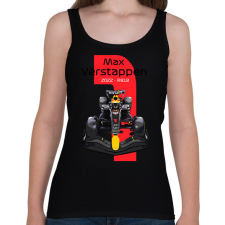 PRINTFASHION Max Verstappen 1 autóversenyző - fekete felirat - Női atléta - Fekete női trikó
