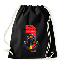 PRINTFASHION Max Verstappen 1 autóversenyző - fekete felirat - Sportzsák, Tornazsák - Fekete tornazsák