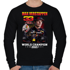 PRINTFASHION Max Verstappen 2021 - Férfi pulóver - Fekete férfi pulóver, kardigán