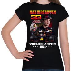 PRINTFASHION Max Verstappen 2021 - Női póló - Fekete