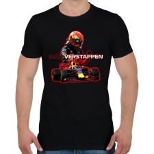 PRINTFASHION Max Verstappen - Férfi póló - Fekete férfi póló