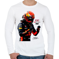 PRINTFASHION Max Verstappen new - Férfi hosszú ujjú póló - Fehér
