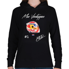 PRINTFASHION Max Verstappen - Női kapucnis pulóver - Fekete női pulóver, kardigán