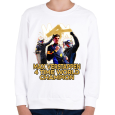 PRINTFASHION MAX VERSTAPPEN vilagbajnok - Gyerek pulóver - Fehér