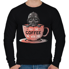 PRINTFASHION May the coffee be with you - Férfi pulóver - Fekete férfi pulóver, kardigán
