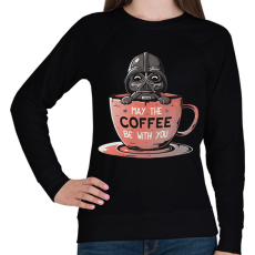 PRINTFASHION May the coffee be with you - Női pulóver - Fekete