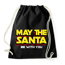 PRINTFASHION MAY THE SANTA - Sportzsák, Tornazsák - Fekete tornazsák