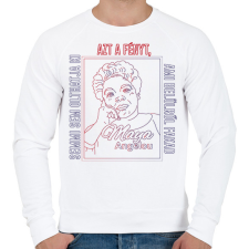 PRINTFASHION Maya Angelou idézet - Férfi pulóver - Fehér női pulóver, kardigán