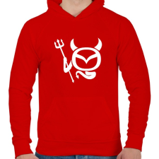 PRINTFASHION Mazda Devil - Férfi kapucnis pulóver - Piros férfi pulóver, kardigán