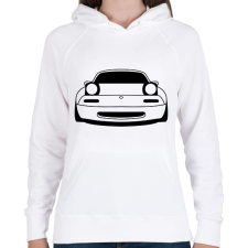 PRINTFASHION Mazda mx5 Fekete - Női kapucnis pulóver - Fehér női pulóver, kardigán