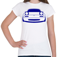PRINTFASHION Mazda mx5 Kék - Női póló - Fehér