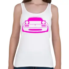 PRINTFASHION Mazda mx5 Pink - Női atléta - Fehér női trikó