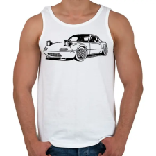PRINTFASHION Mazda mx-5 /1 - Férfi atléta - Fehér atléta, trikó