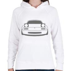 PRINTFASHION Mazda mx-5 Szürke - Női kapucnis pulóver - Fehér