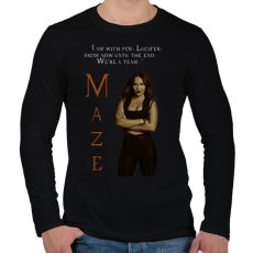 PRINTFASHION maze - Férfi hosszú ujjú póló - Fekete