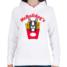 PRINTFASHION mcbulldog - Női kapucnis pulóver - Fehér