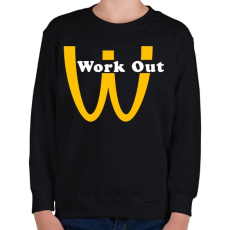 PRINTFASHION McDonalds Work Out - Gyerek pulóver - Fekete