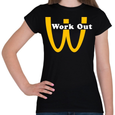 PRINTFASHION McDonalds Work Out - Női póló - Fekete