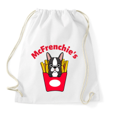 PRINTFASHION mcfrenchie - Sportzsák, Tornazsák - Fehér tornazsák