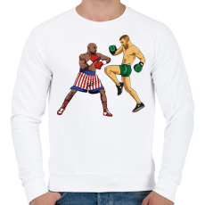 PRINTFASHION McGregor vs Mayweather - Férfi pulóver - Fehér