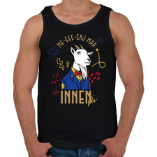 PRINTFASHION Me-eee-enj innen pls - Férfi atléta - Fekete atléta, trikó